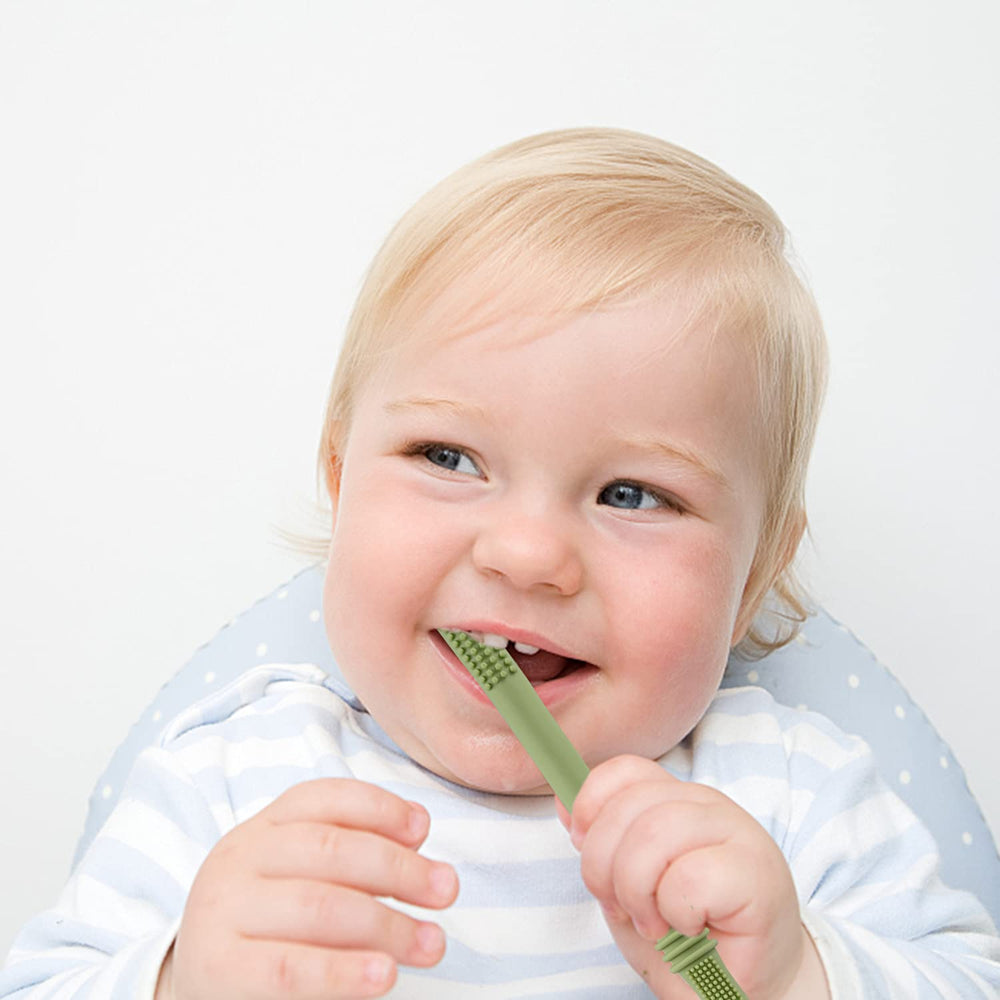 Fu Store Hollow Teether Tube multicolor; six colors spark curiosity and independent play.