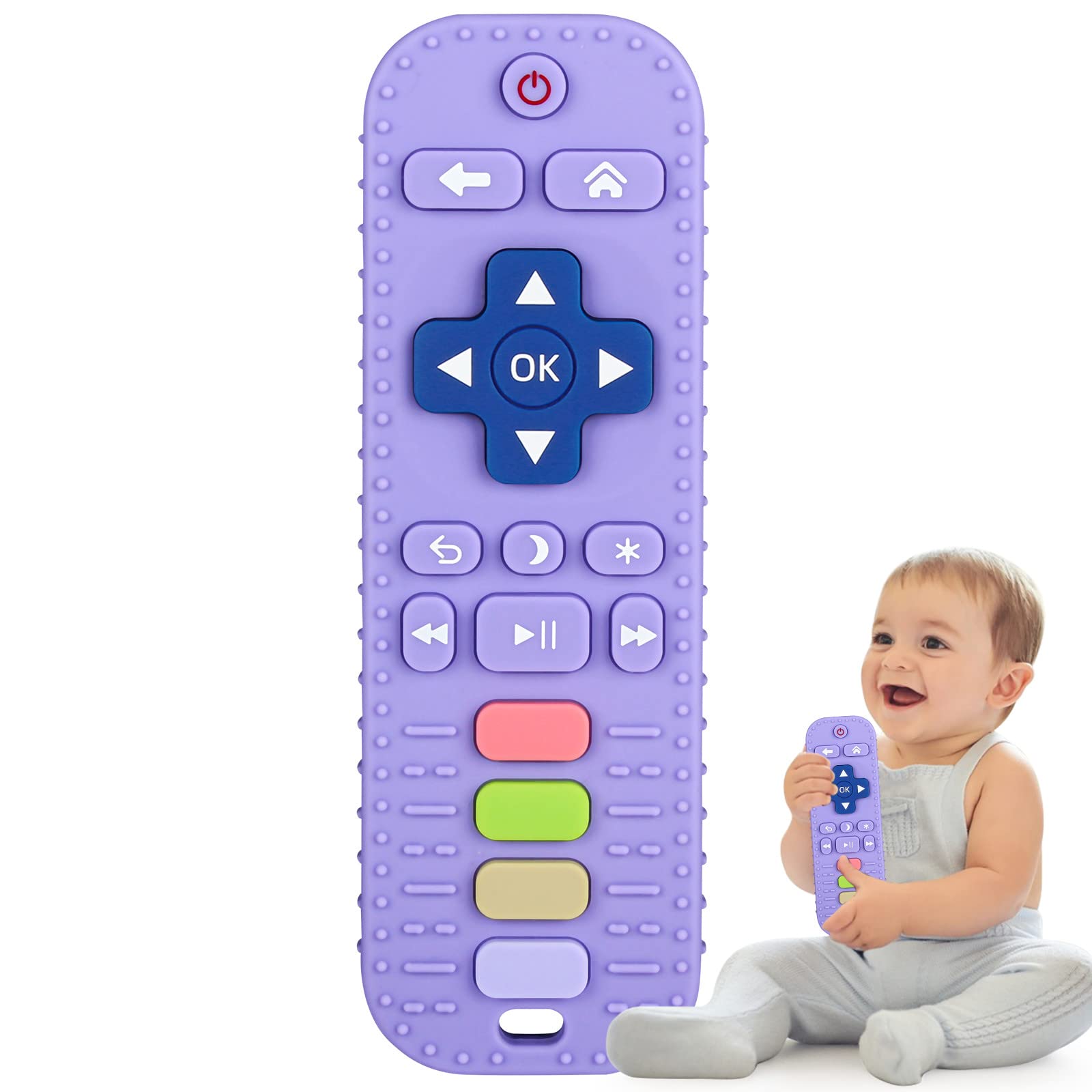 Fu Store remote-control teether with textured surfaces to calm teething
