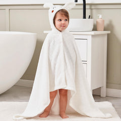 FUBANRAY towel close-up shows soft microfiber material gentle on baby skin