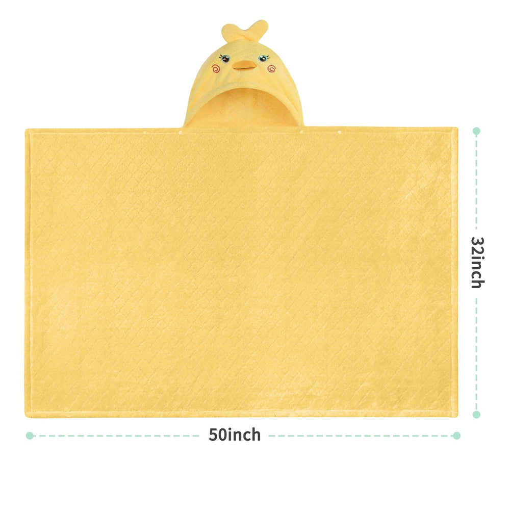 FUBANRAY hooded towel animal-face close-up, adorable design helps dry hair