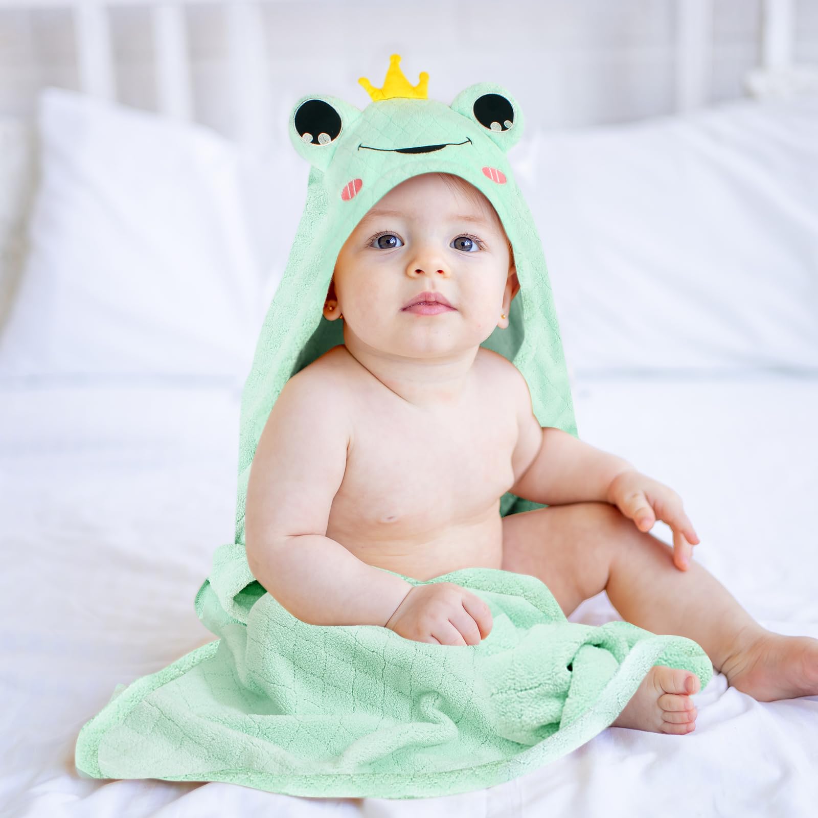 FUBANRAY soft microfiber towel, gentle on sensitive skin after baths