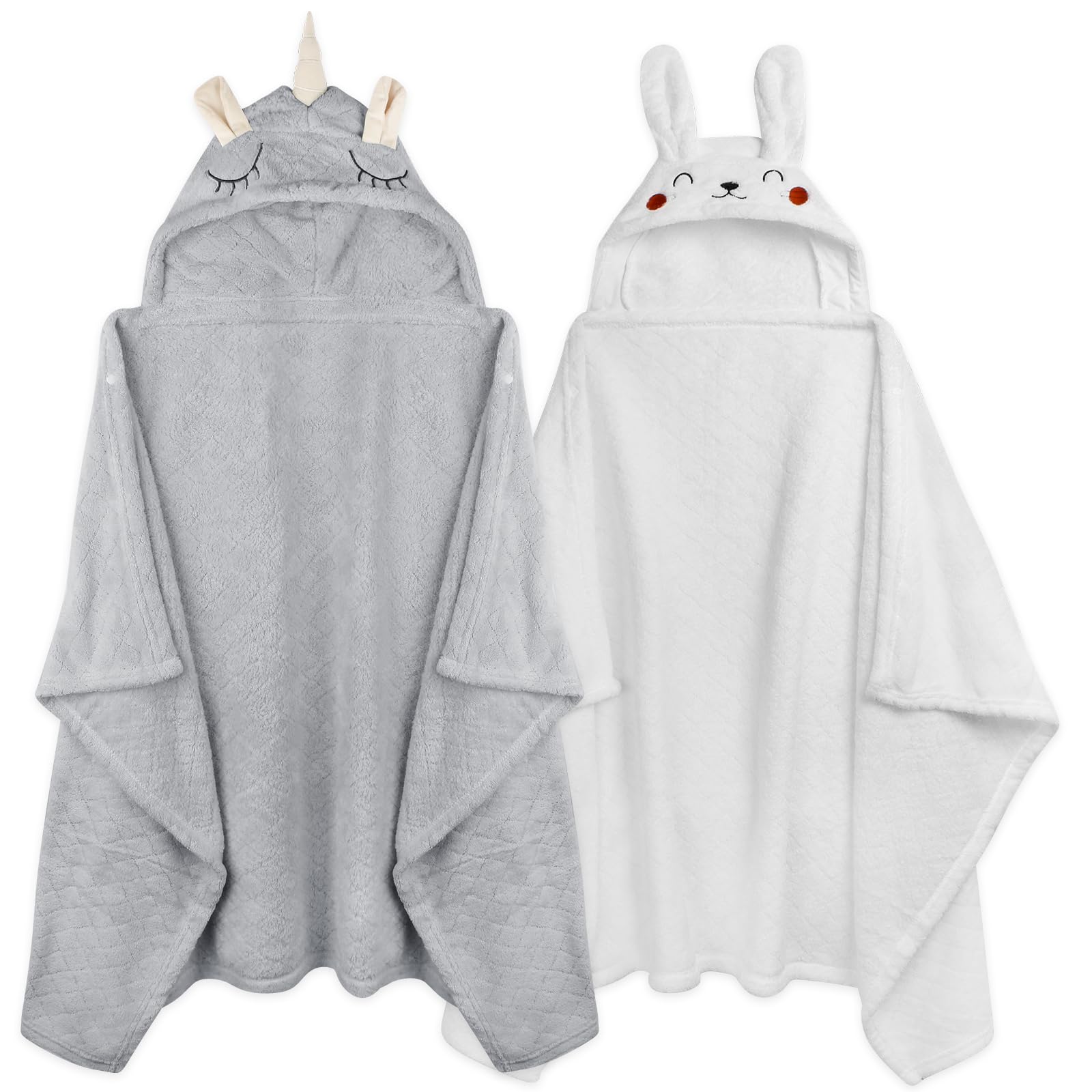 FUBANRAY toddler hooded towel face design for cute bath time fun and quick drying