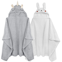 FUBANRAY toddler hooded towel face design for cute bath time fun and quick drying