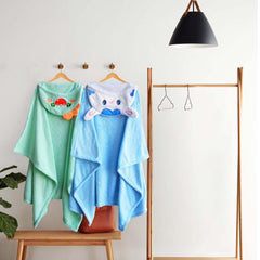 FUBANRAY towel size coverage image emphasizes 50x32 inch reach for growing kids.
