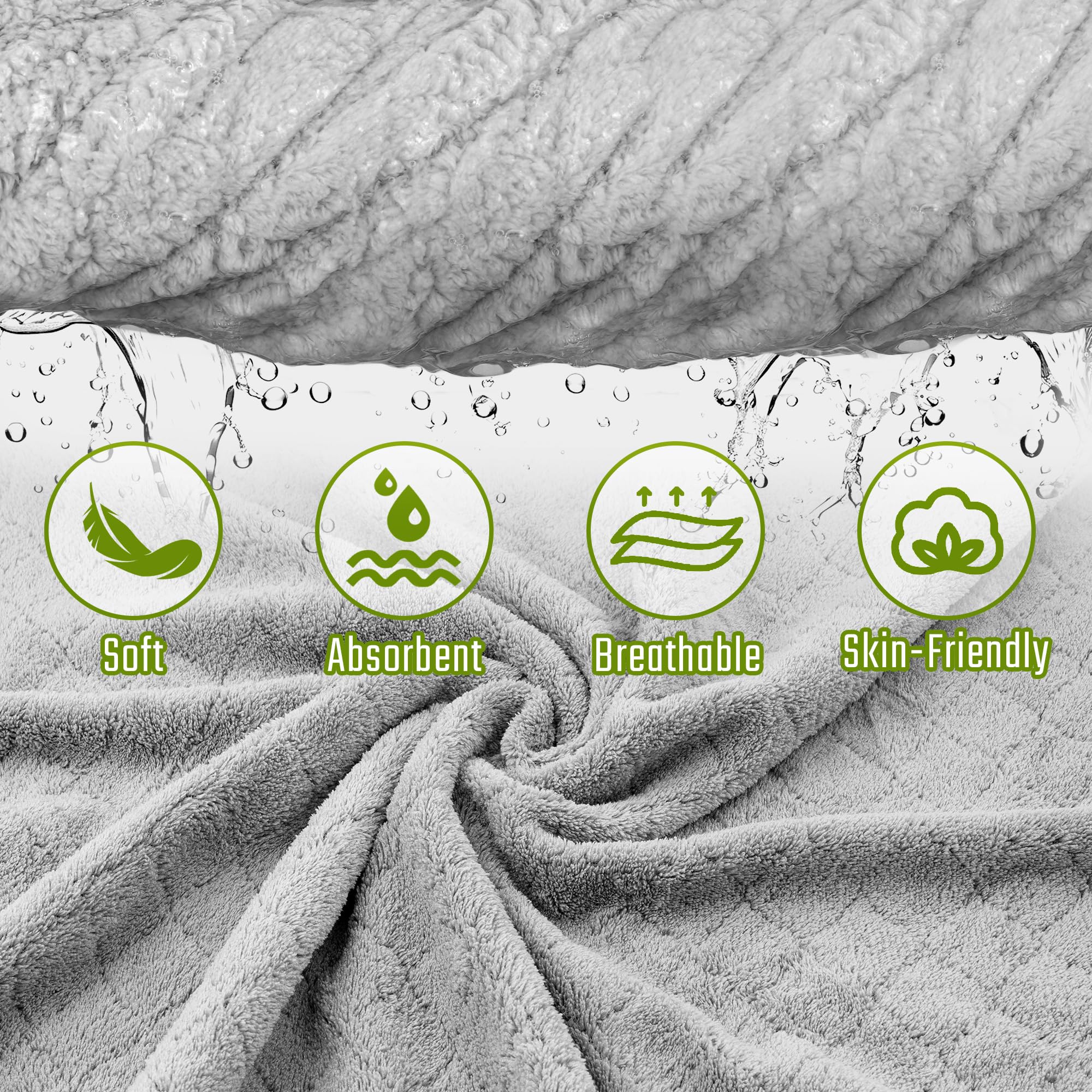 FUBANRAY toddler towel after-bath use demonstrating quick absorption and warmth potential