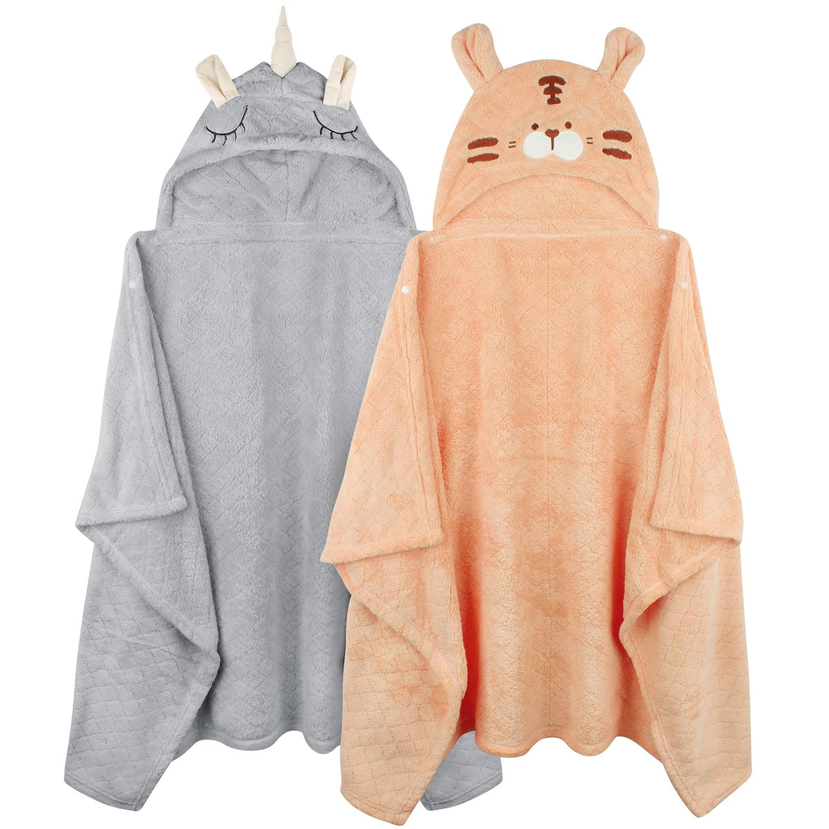 FUBANRAY toddler hooded towel with animal-face design for gentle post-bath warmth.