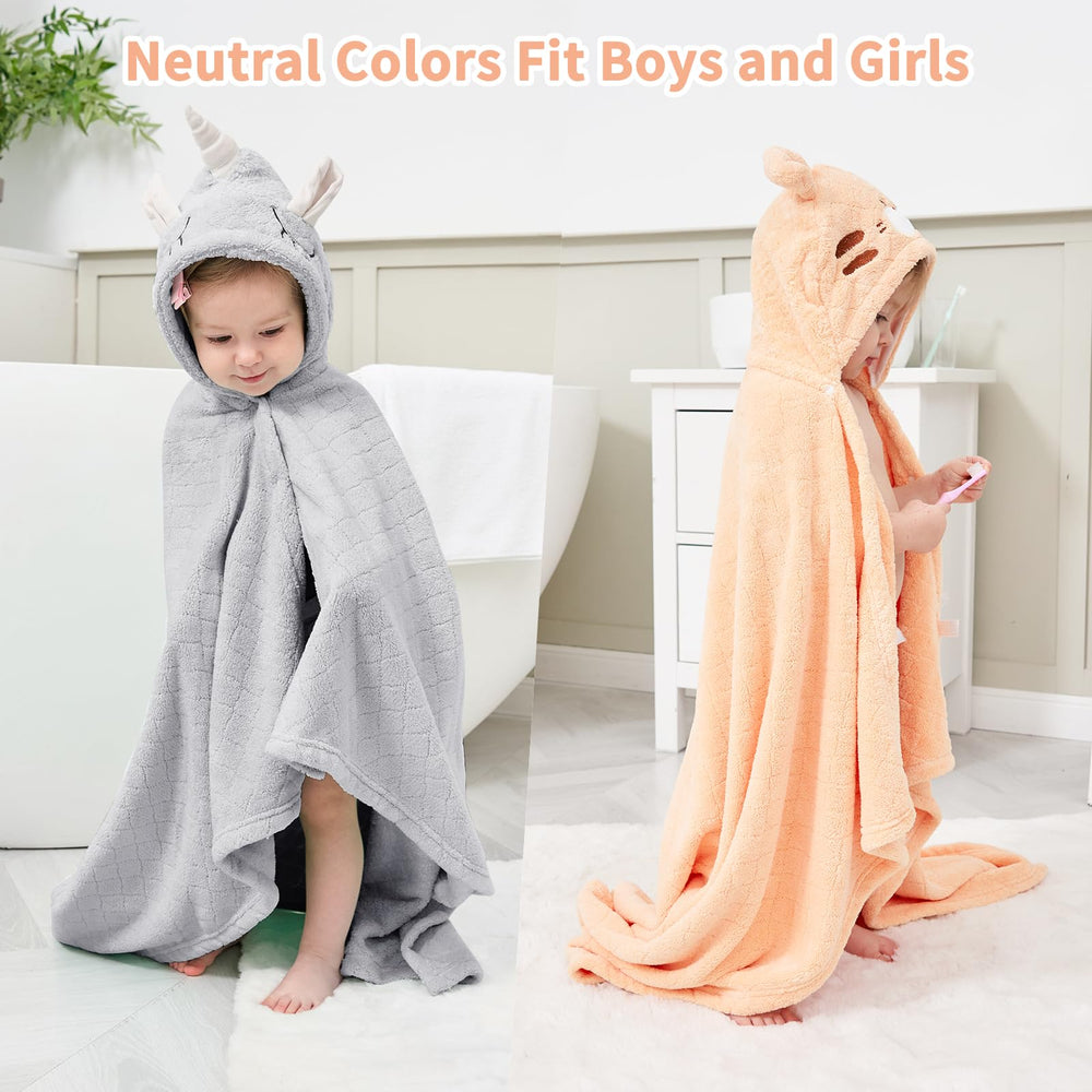 FUBANRAY hooded towel shown for easy-clean, machine-washable maintenance.