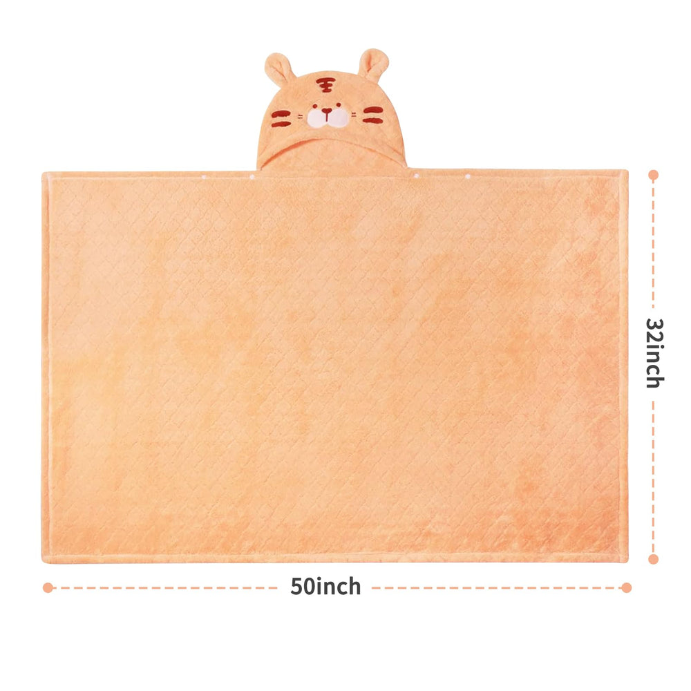FUBANRAY hooded towel in soft microfiber delivers ultra-absorbent drying after baths.
