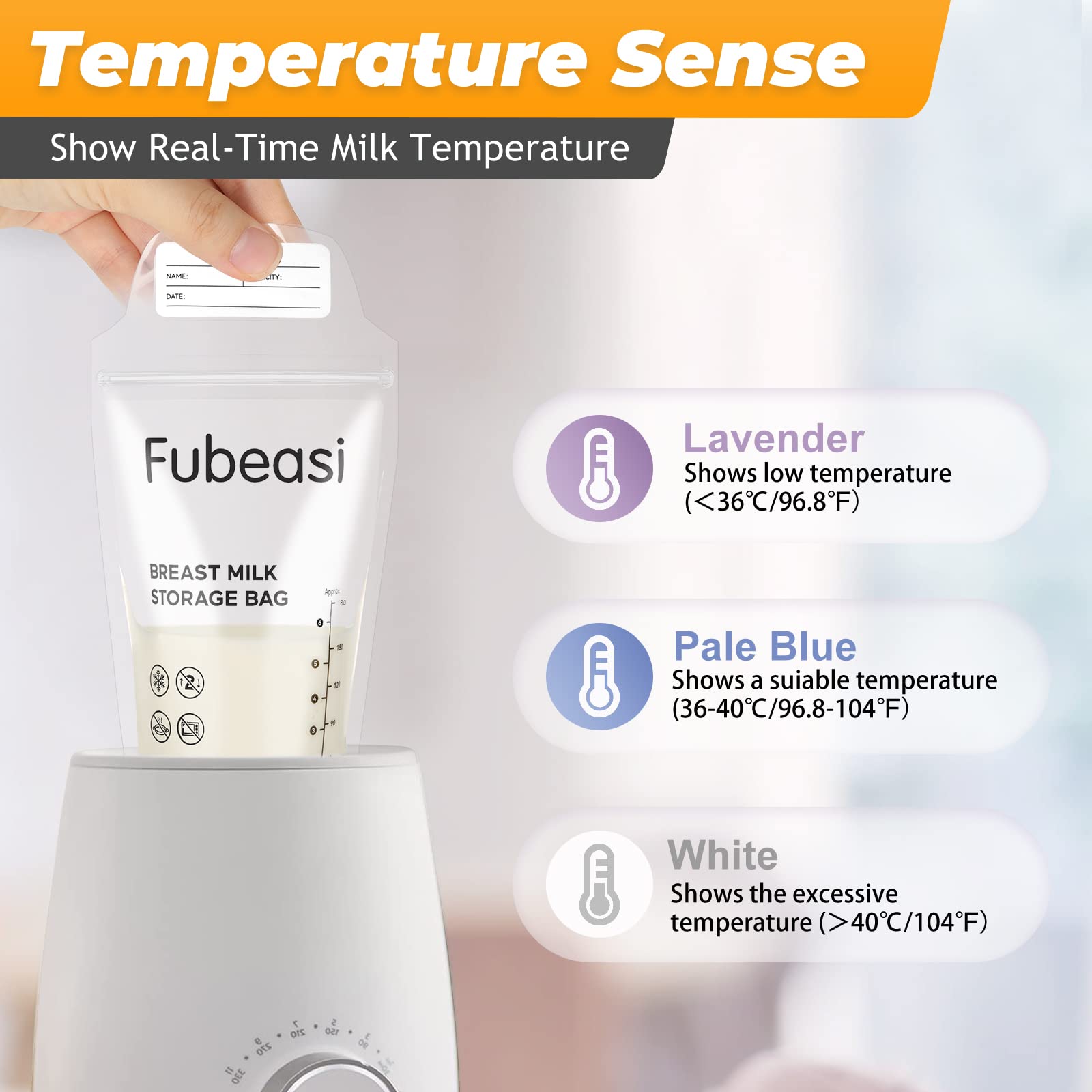 Fubeasi breastmilk bags with double-zip demonstrate leak-proof sealing.