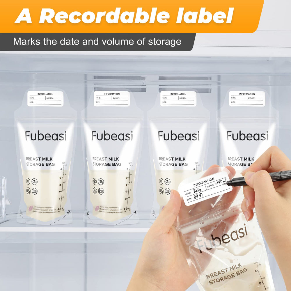 Fubeasi bags feature writable area for dates and notes.