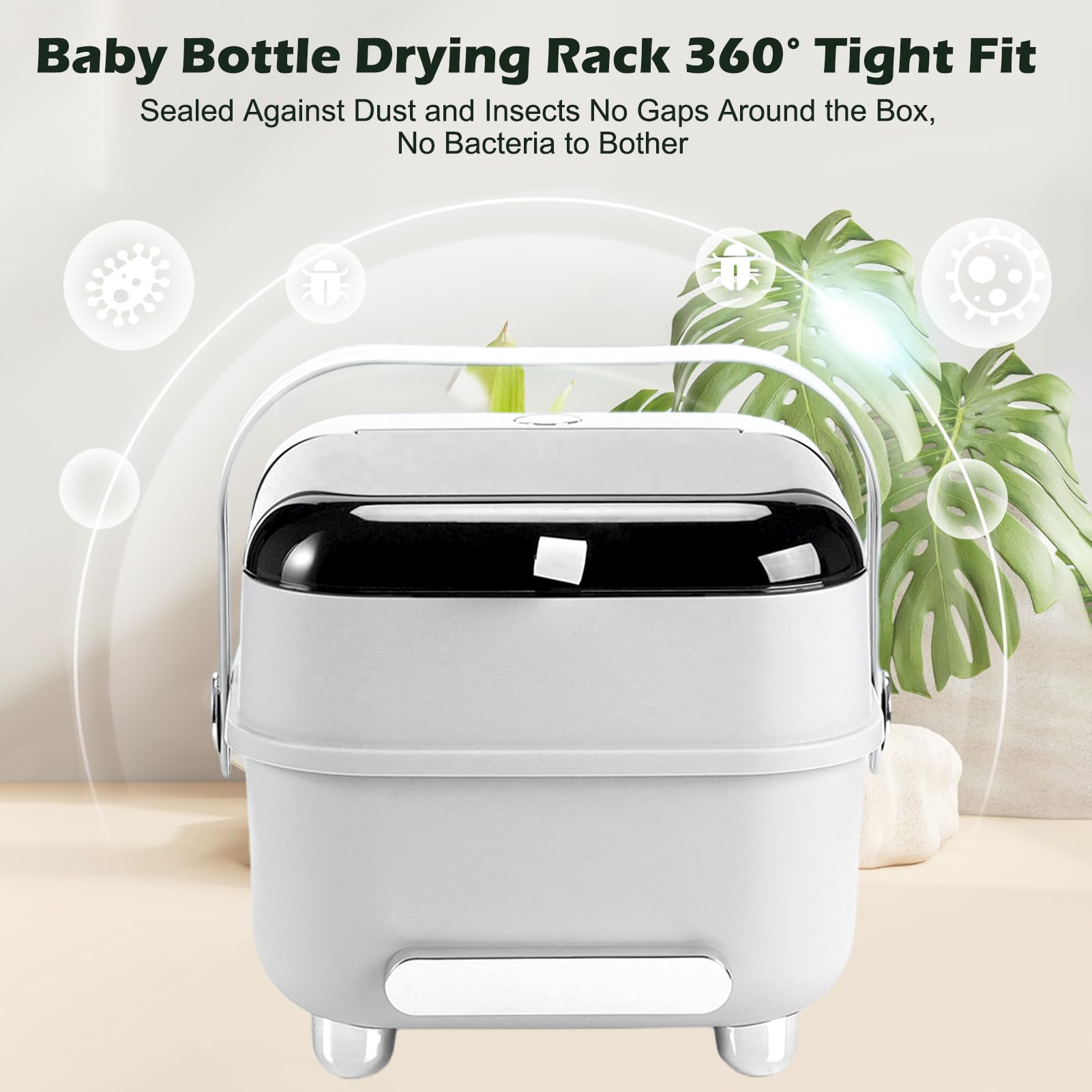Fuerdich baby bottle organizer anti-dust protection helps maintain clean feeding gear.