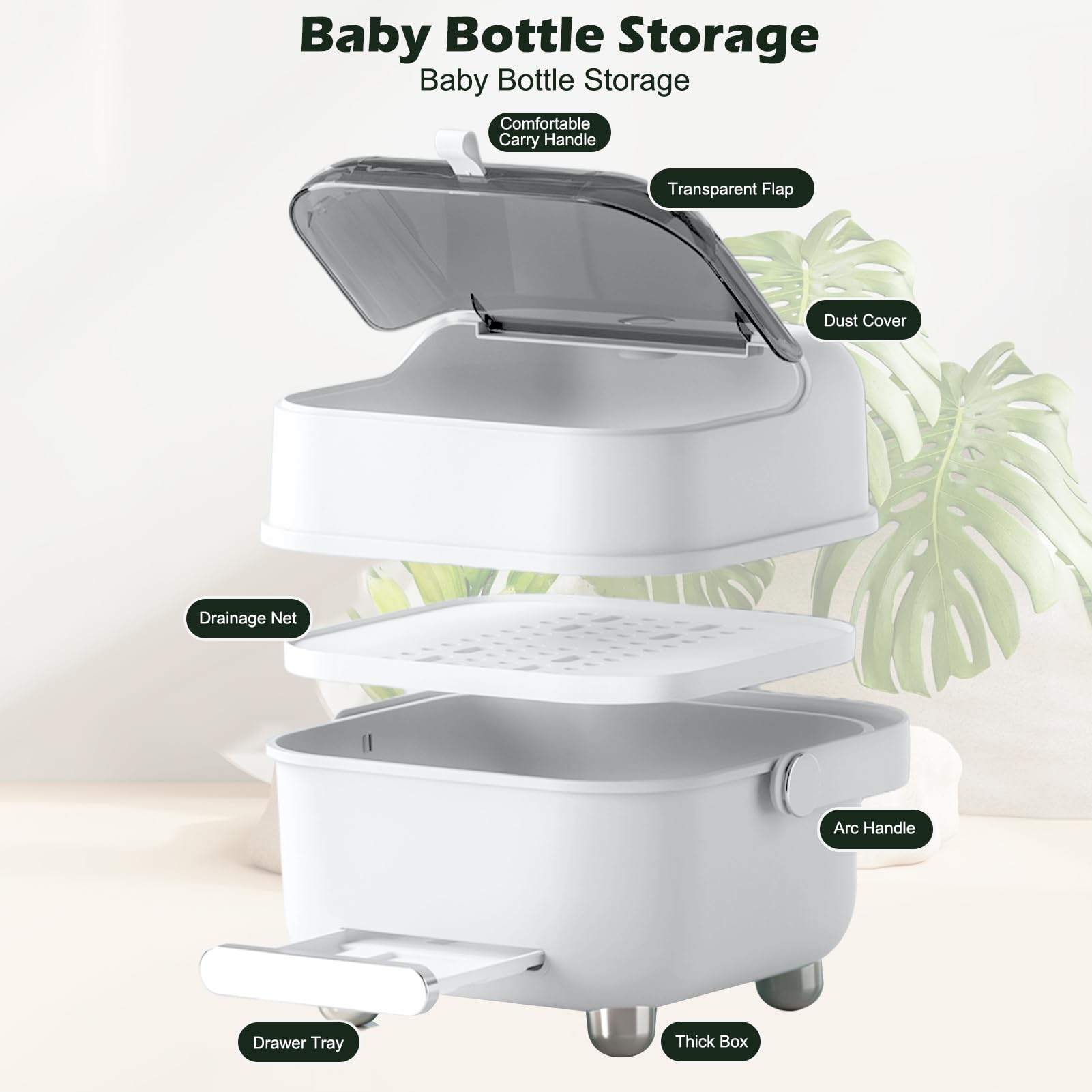 Fuerdich bottle-drying-rack-drainage enhances quick air-drying for washed bottles and accessories.