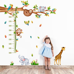 FUFUQUARE cartoon animals wall decal adds lively learning corner.