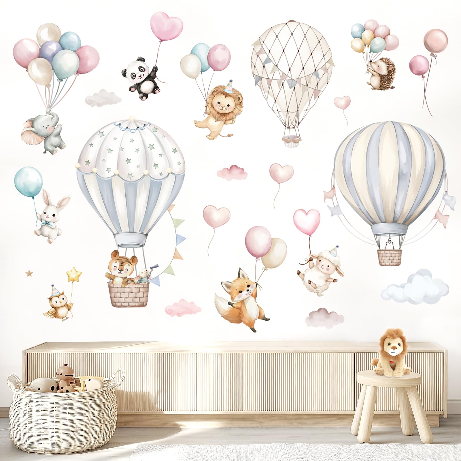 Fufuquare lamb party hat wall sticker adds playful charm and safe non-toxic decor option