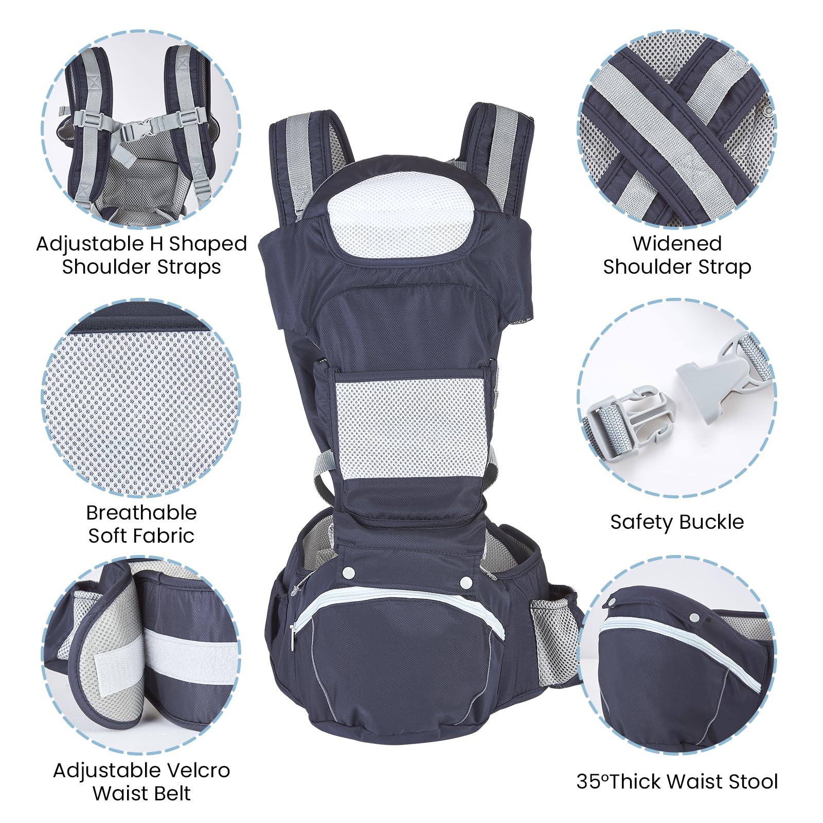 FUFVUTI baby carrier shoulder-strap comfort reduces fatigue during long carries.