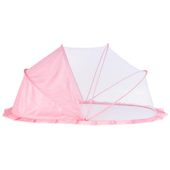FUFVUTI folding crib net pink open hex mesh for breathable baby protection