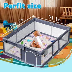 FUGWU baby play mat folded portable design highlights easy storage and travel.
