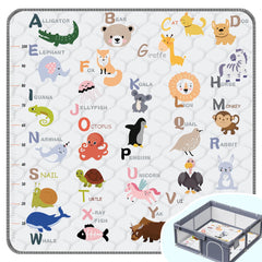 FUGWU Baby Play Mat full spread 71x79 inches for extensive crawling and learning space