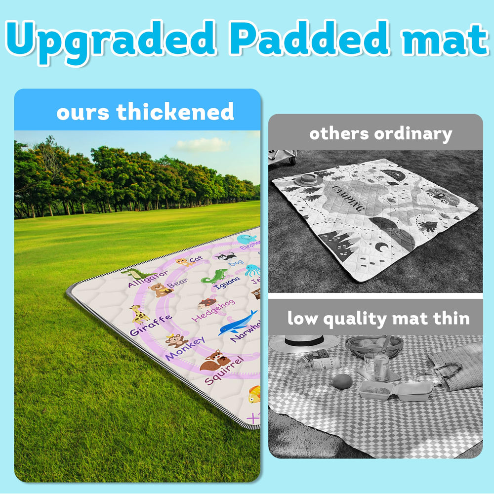 FUGWU baby play mat in tent playroom setup supports imaginative play.