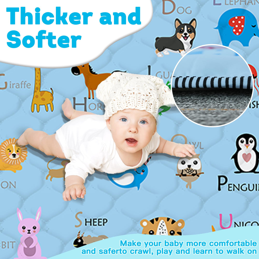 FUGWU Baby Play Mat foldable design enables easy storage and travel.