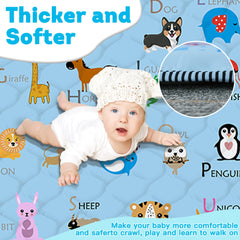 FUGWU Baby Play Mat foldable design enables easy storage and travel.