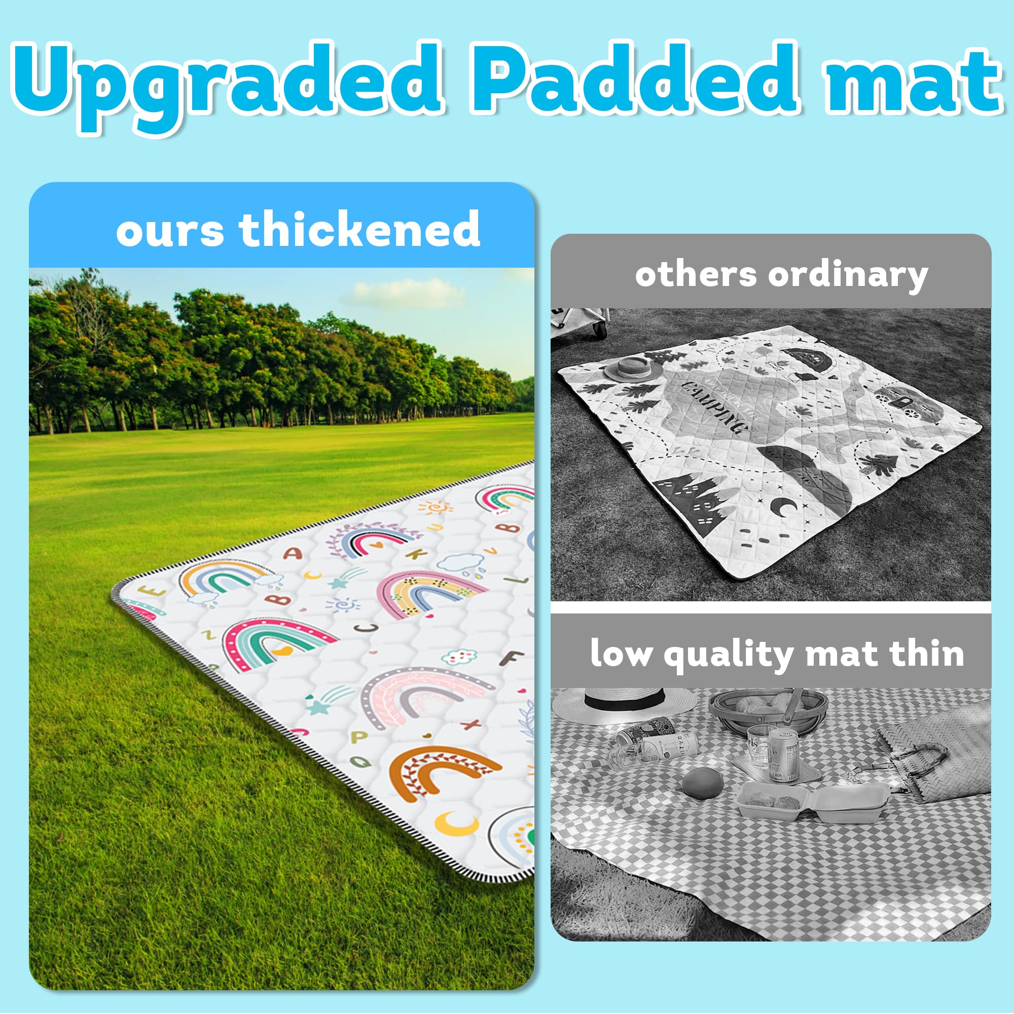 FUGWU foldable play mat for quick packing and storage after playtime.