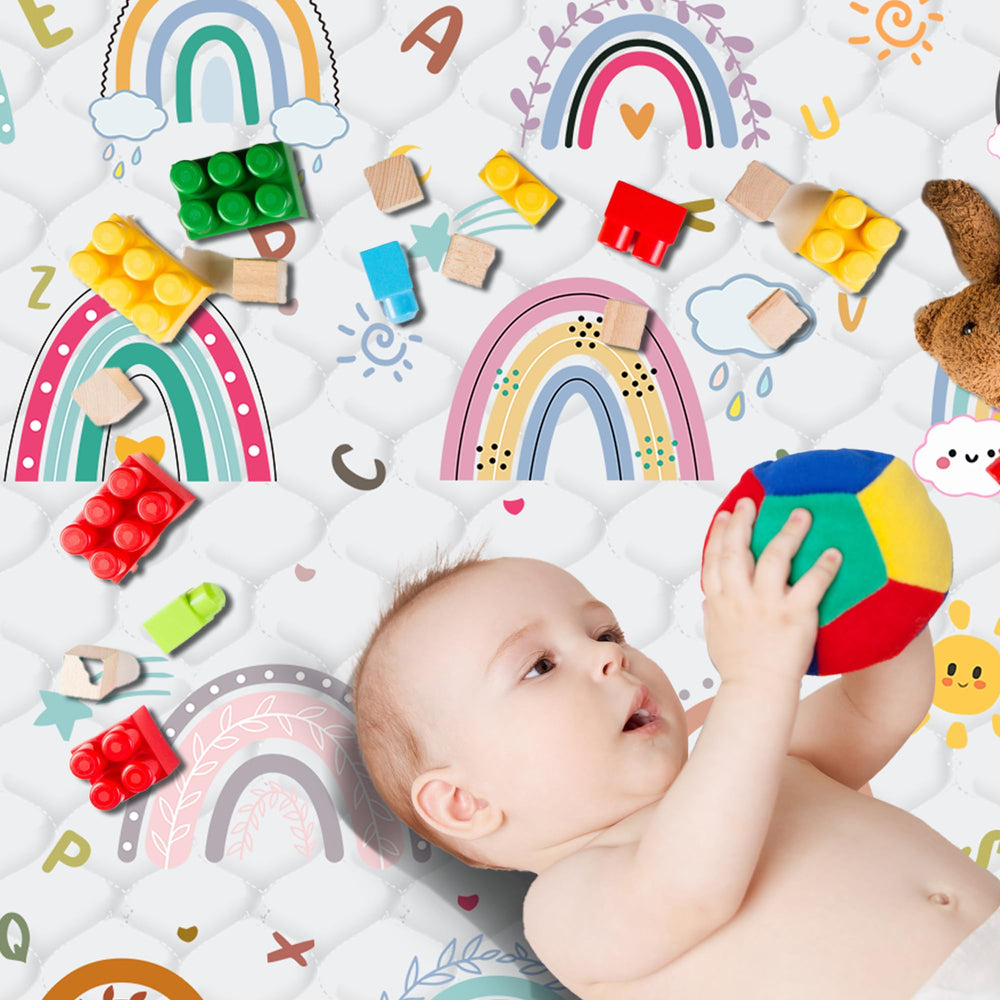 FUGWU play mat in tent or playroom setup demonstrates versatile use.