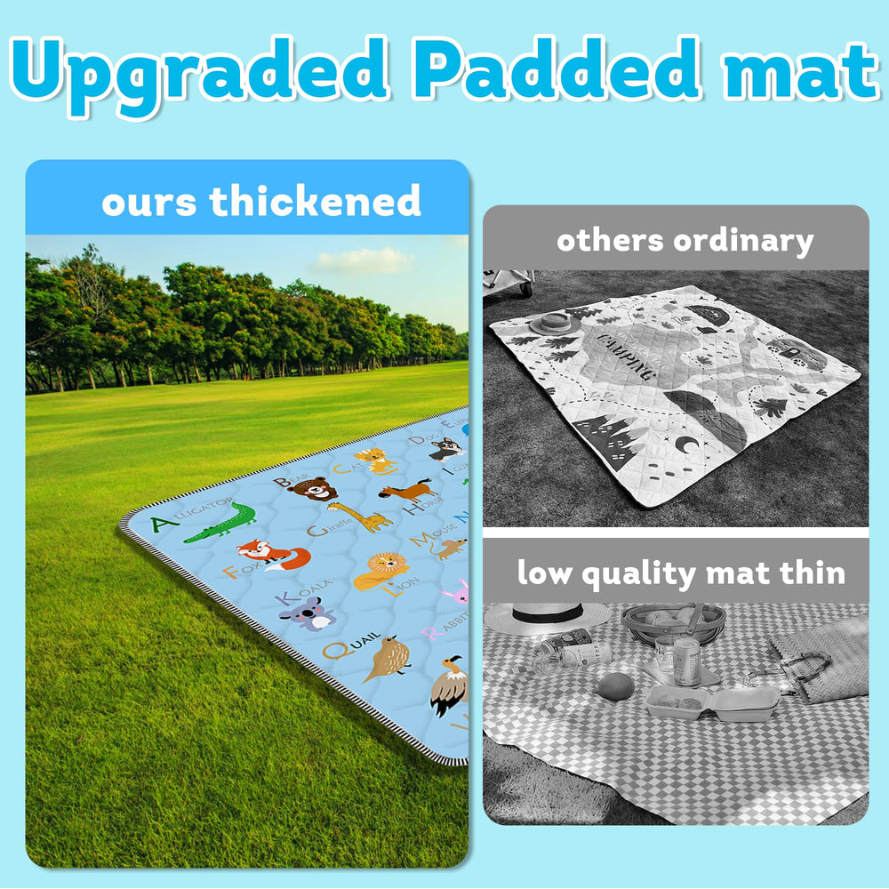 FUGWU Baby Play Mat 47x47 inches creates expansive play space.