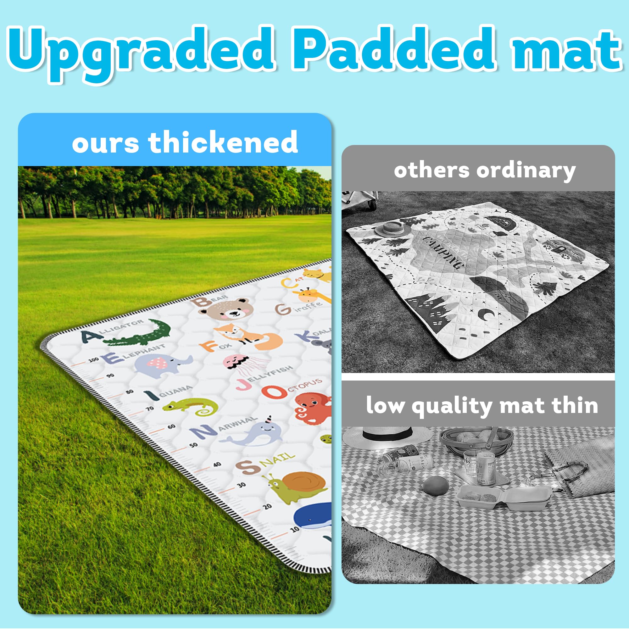 FUGWU washable baby mat demonstrated with machine-washable feature for quick cleanups.