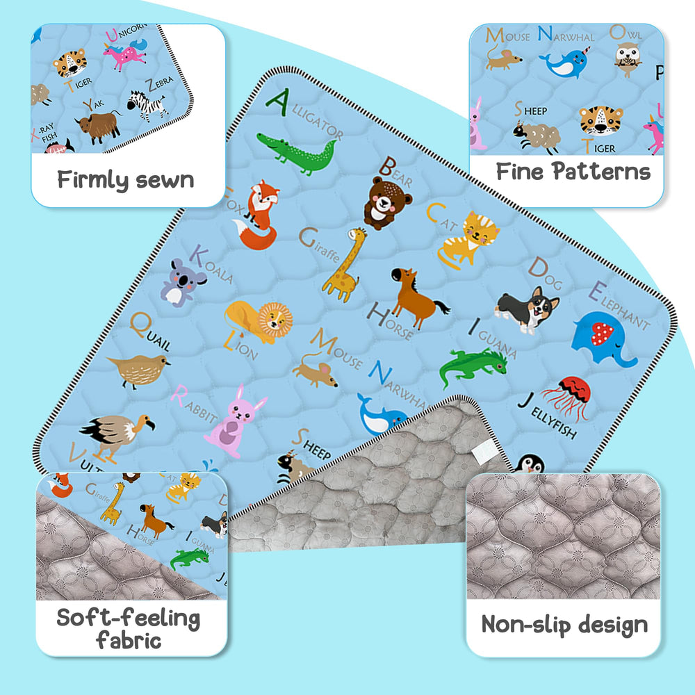FUGWU Baby Play Mat non-slip bottom keeps floor play stable.