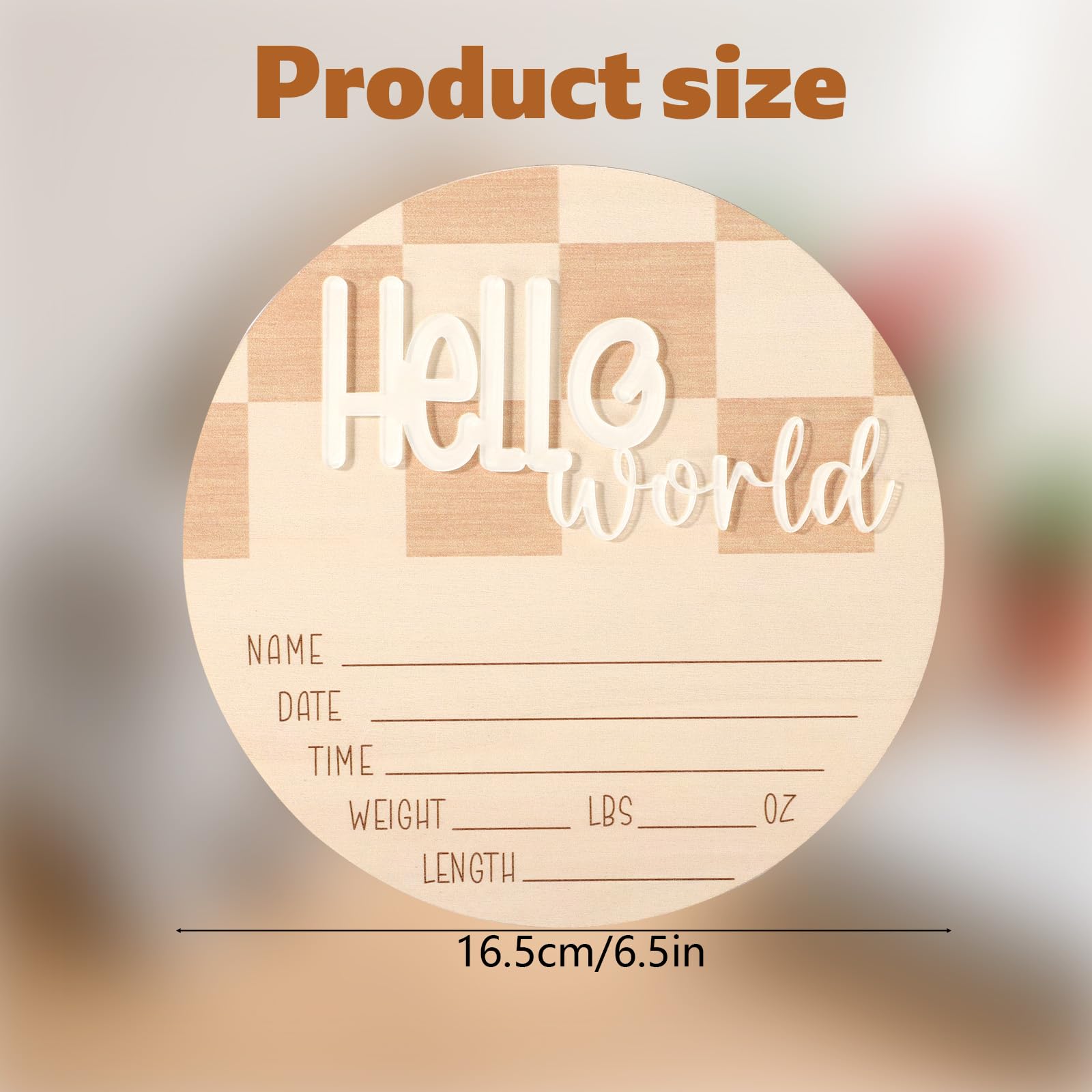 Fukaisu wooden newborn sign close-up showing smooth surface and legible birth details