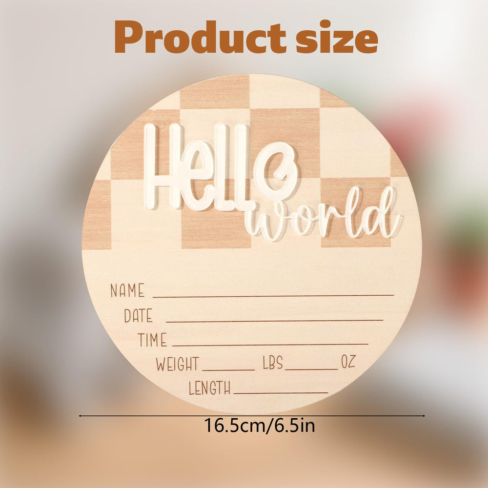 Fukaisu wooden newborn sign close-up showing smooth surface and legible birth details
