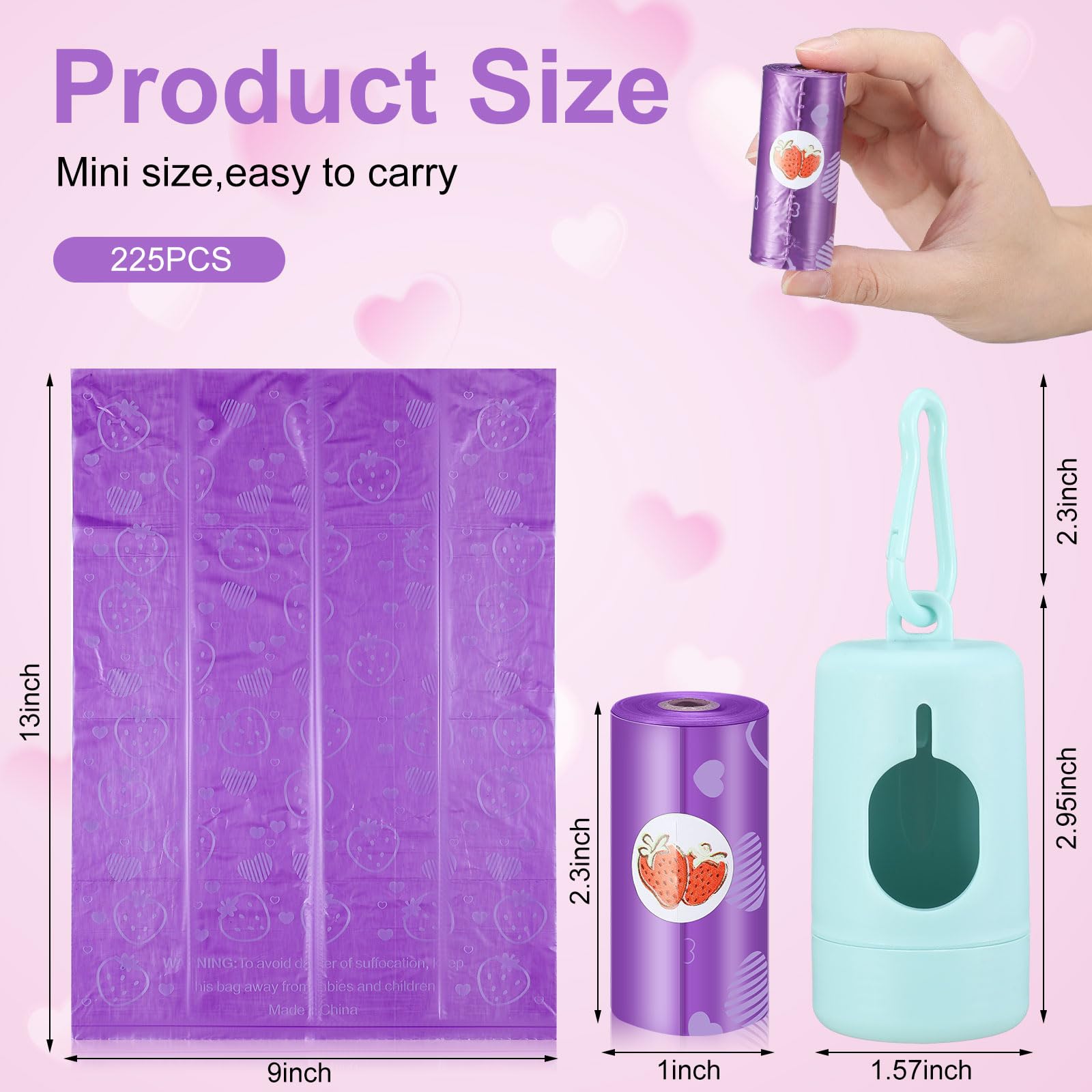 Fullhawl dispenser scented waste bag keeps outings fresh and mess-free.