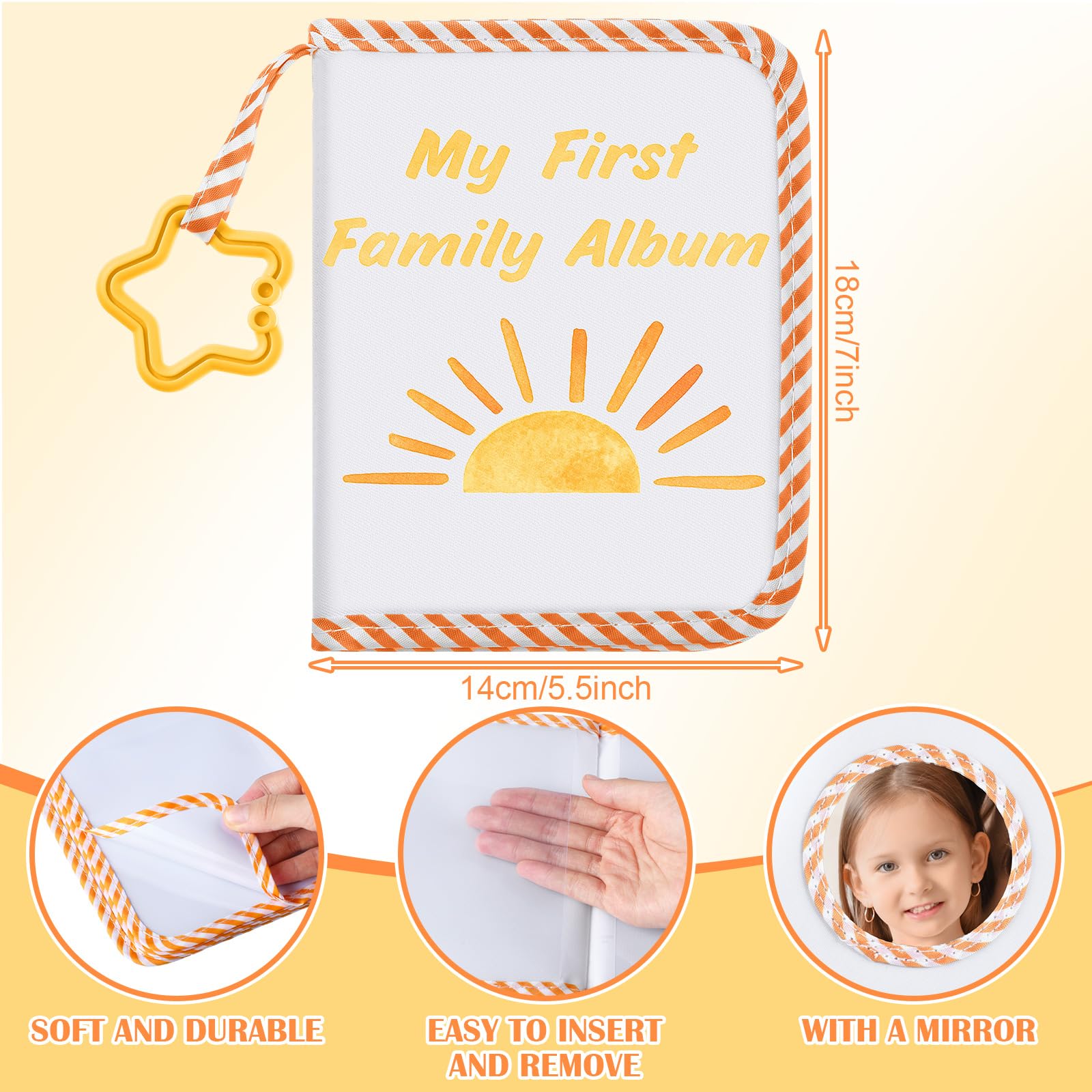 Fullhawl family album interior shows 4x6 photo slots for quick organization.