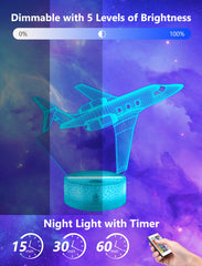 FULLOSUN airplane-night-light-remote delivers easy color control from across the room.