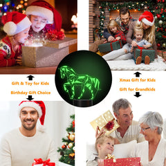 FULLOSUN horse illusion remote-controlled night light offers convenient brightness and color control from bed.