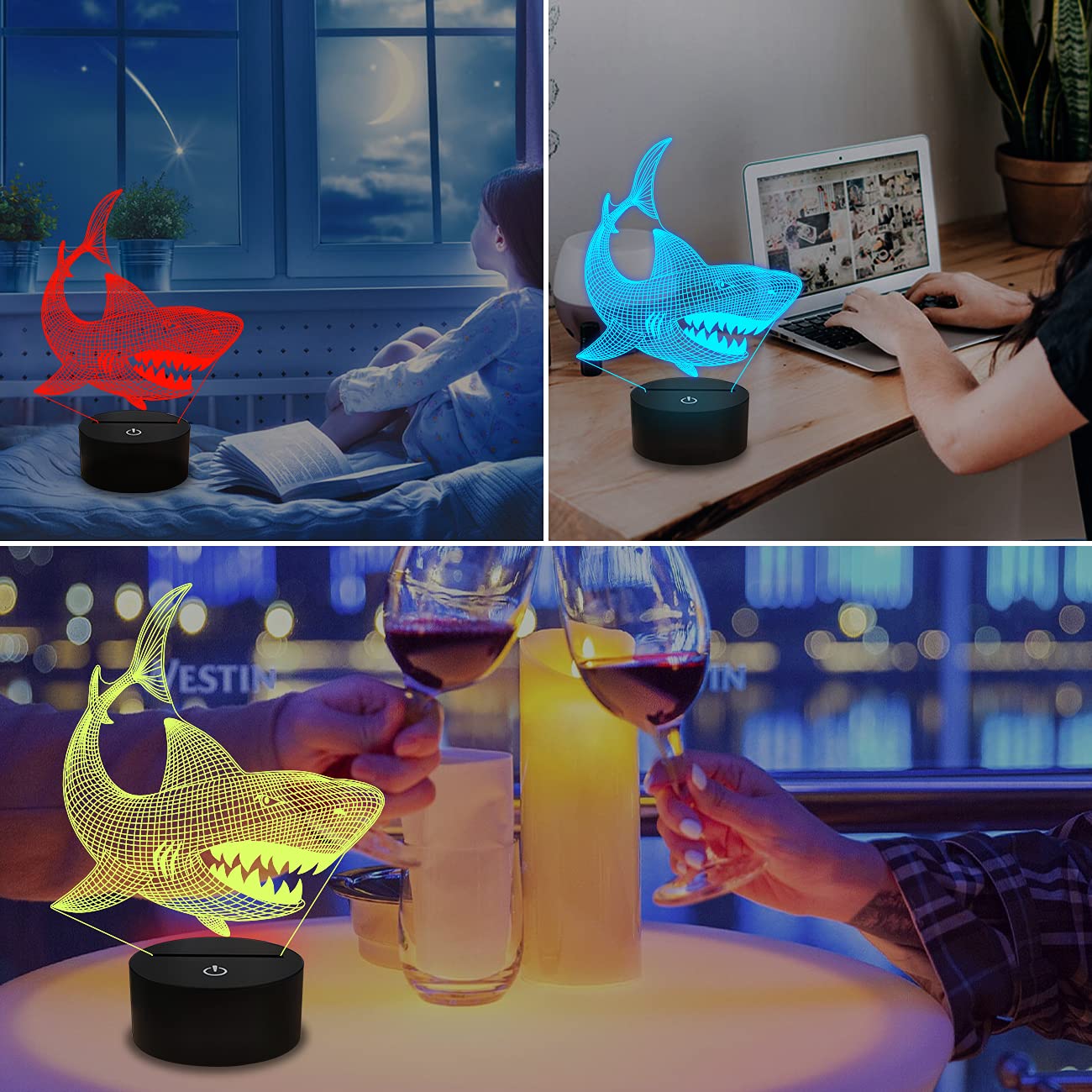 16-color palette for mood lighting on the FULLOSUN night light