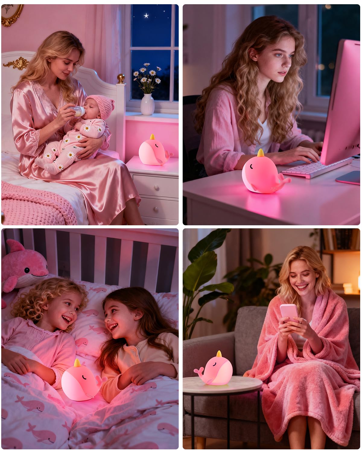 Fuloon Narwhal night light gift-ready—adorable present for birthdays or holidays.