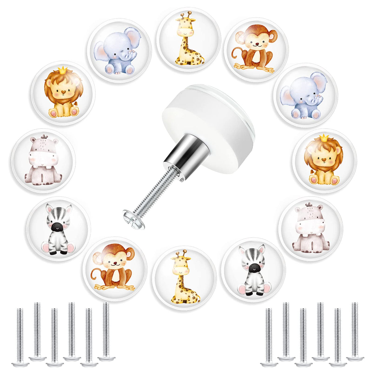 Fumete elephant knob for drawers adds safari charm to kids' furniture.