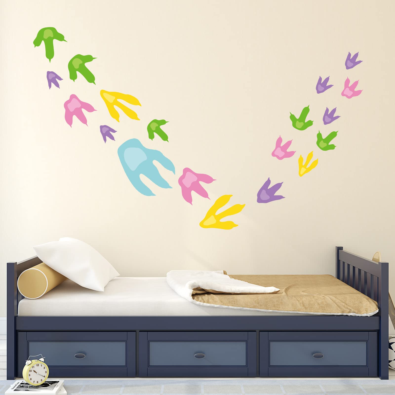 Fumete dinosaur footprint detailed pattern stickers brighten nurseries and study corners