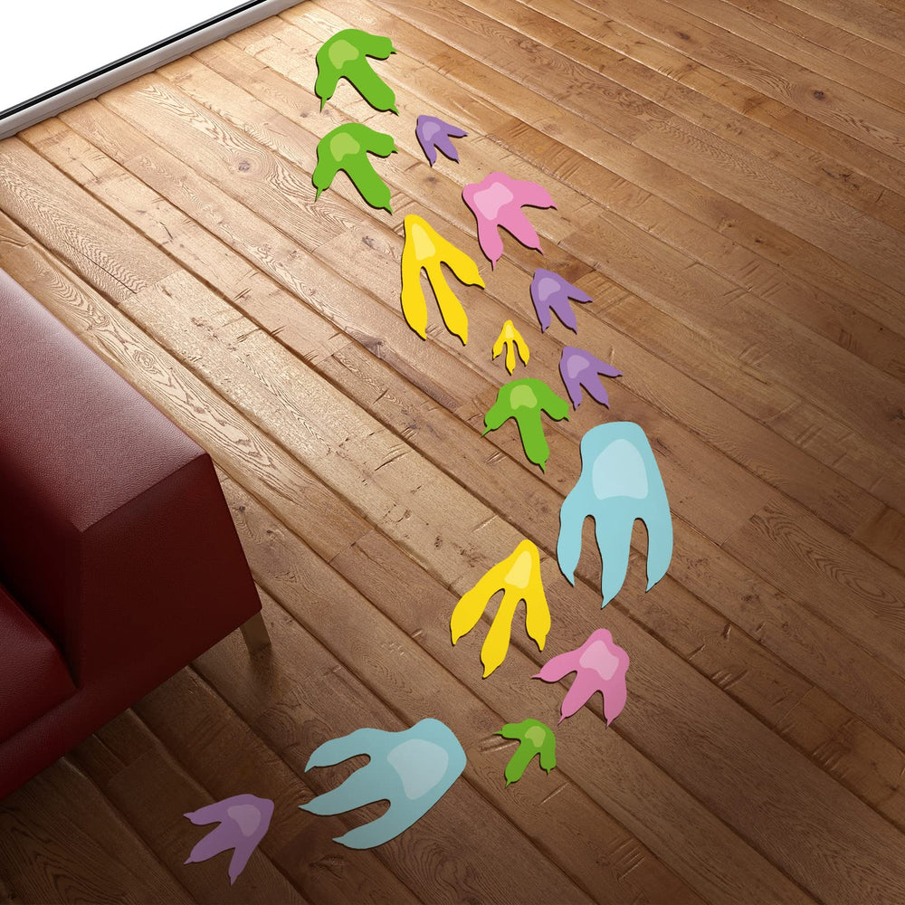 Fumete dinosaur footprint party decals decorate entrances and birthday celebrations