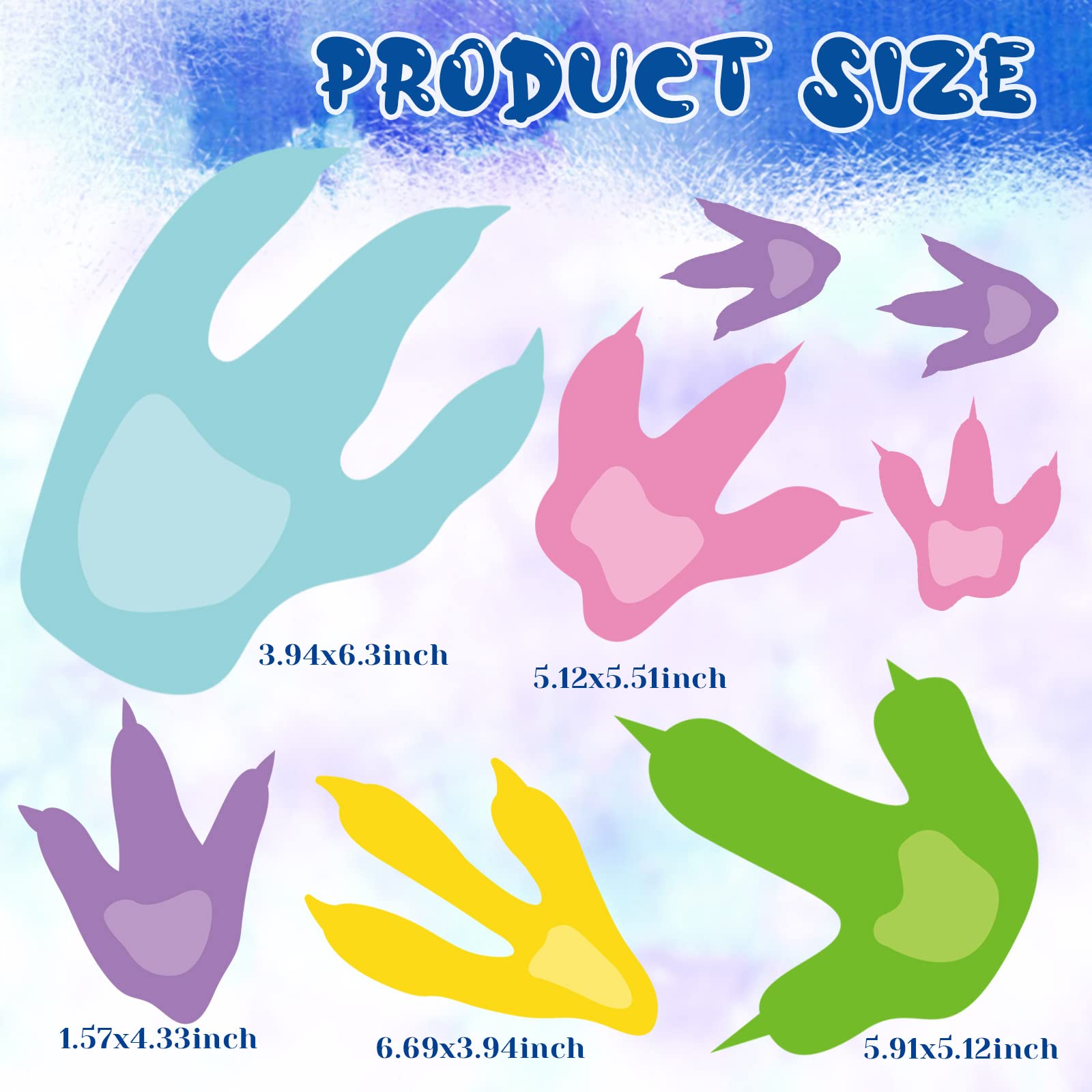 Fumete dinosaur footprint wall decal on a wall offers kid friendly direction cues