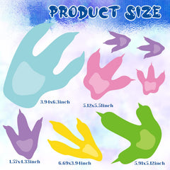 Fumete dinosaur footprint wall decal on a wall offers kid friendly direction cues