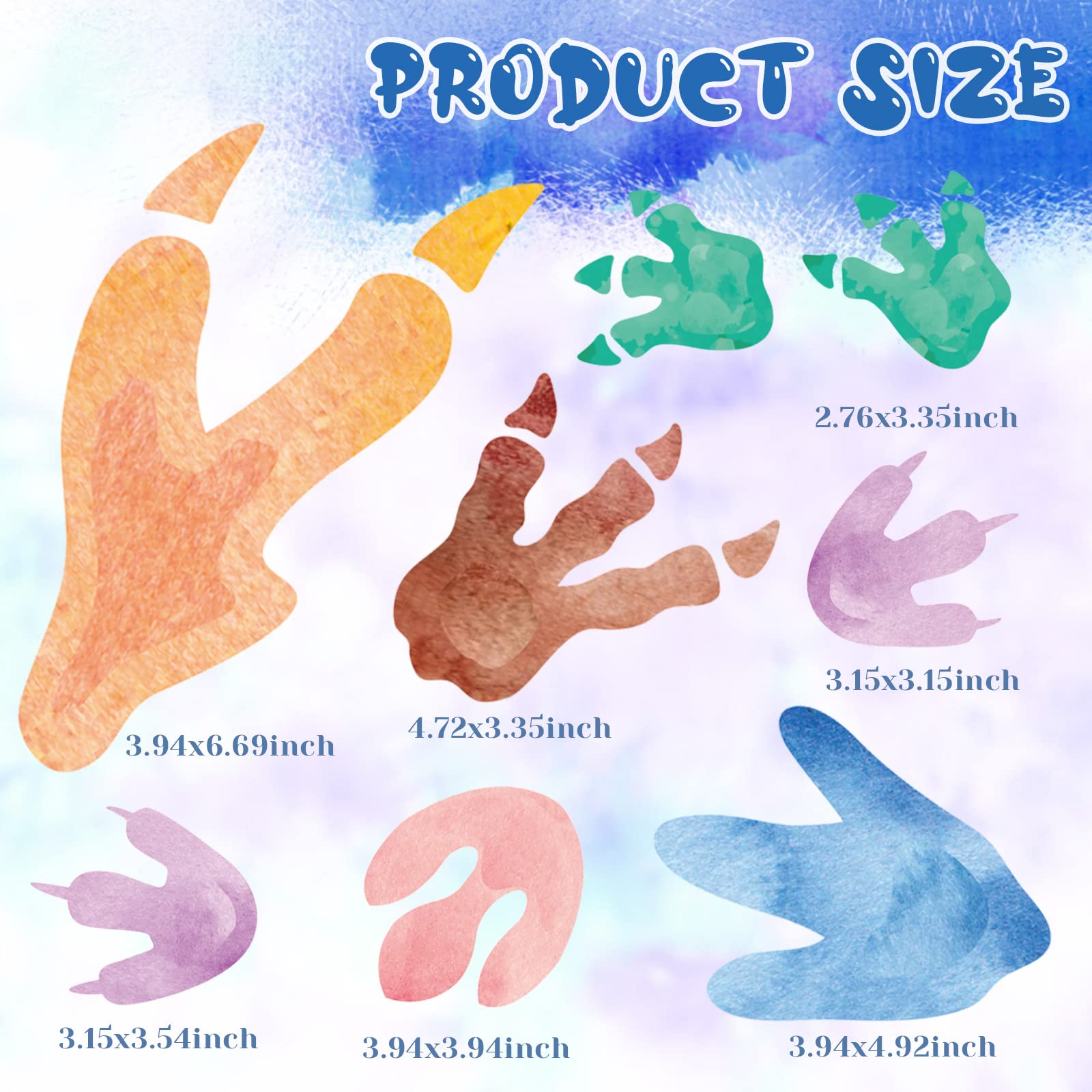 Fumete large dinosaur footprint decal accented on a wall for bold decor