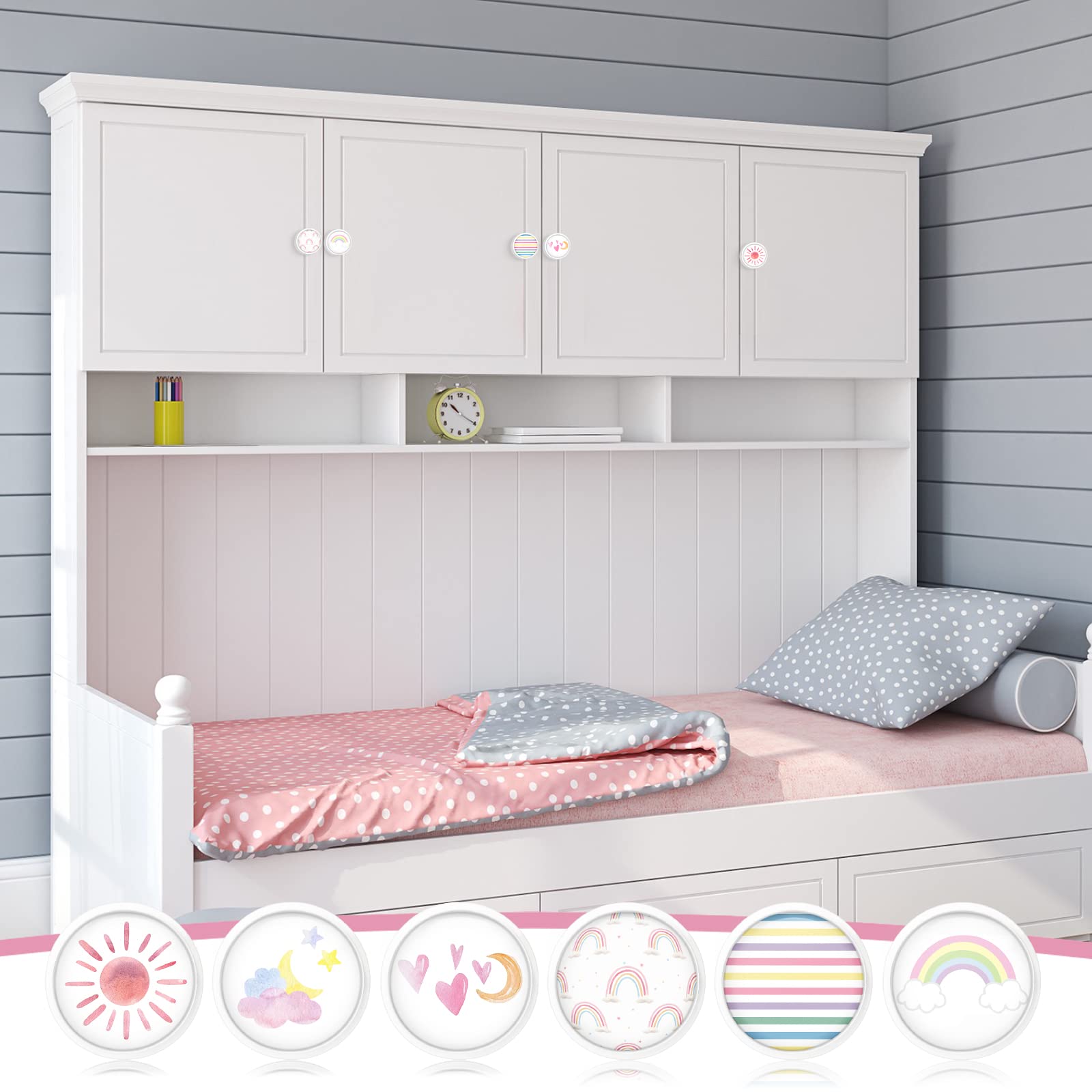 Fumete rainbow knob star pattern inspires playful decor and easier drawer use.