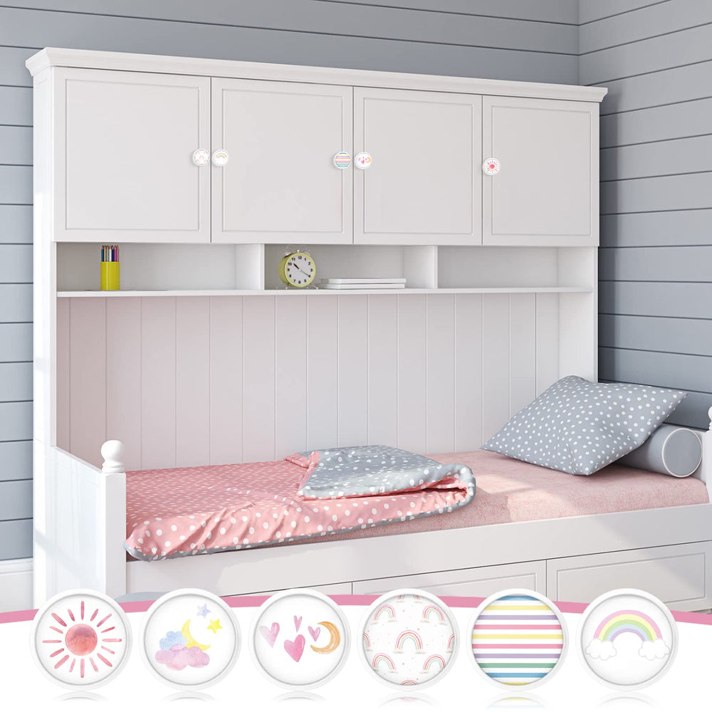 Fumete rainbow knob star pattern inspires playful decor and easier drawer use.