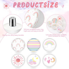 Fumete rainbow knob sun pattern brings cheerful energy to storage spaces.
