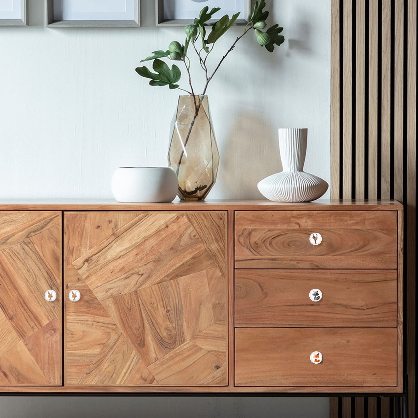 Fumete rabbit dresser knob adds a soft sculpture feel and smooth operation