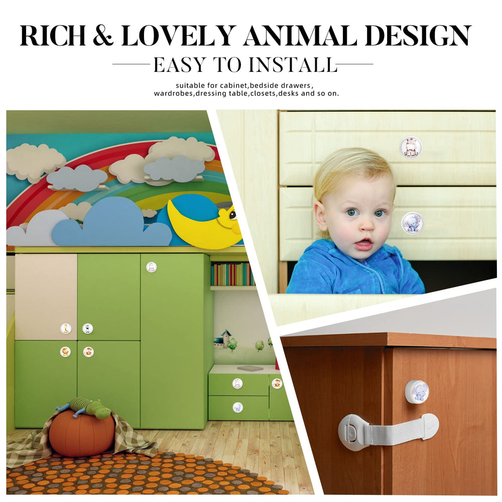 Fumete safari knob pack showcases six animal designs for versatile decor.