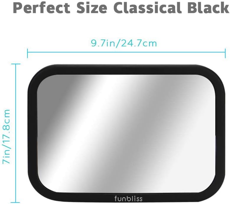 Funbliss two mirrors help monitor two infants on family trips.